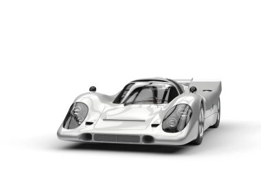 Gümüş vintage süper yarış arabası