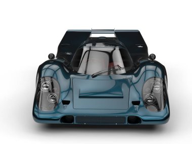 Metalik vintage mavi yarış süper araç