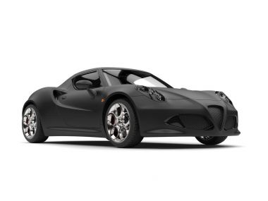 Süper mat siyah spor araba