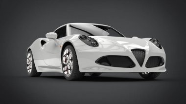 Yüce modern beyaz süper spor otomobil