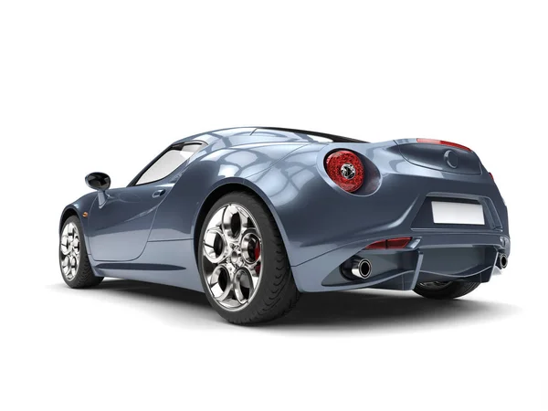 Shimmering grigio blu auto sportiva - vista posteriore — Foto Stock