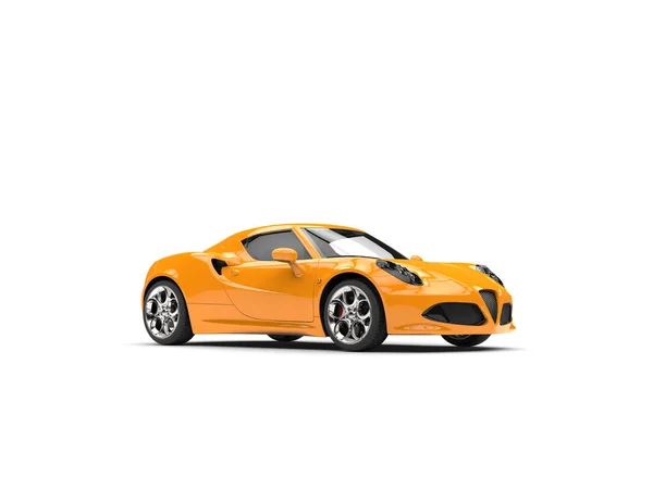Fluorescerande orange modern sportbil — Stockfoto