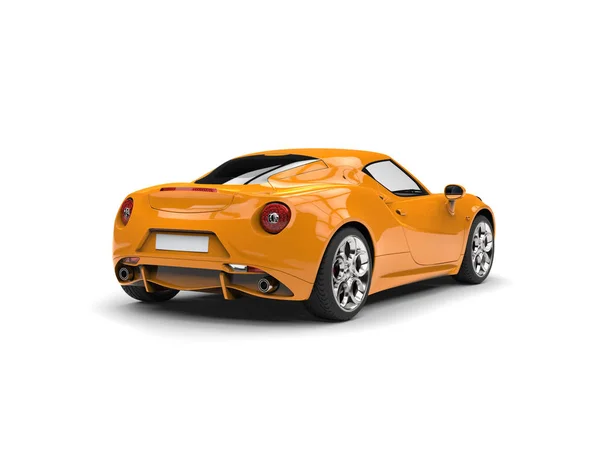 Fluorescente arancione moderna auto sportiva - vista posteriore — Foto Stock