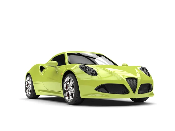 Lime green modern sports car — Stock Photo, Image