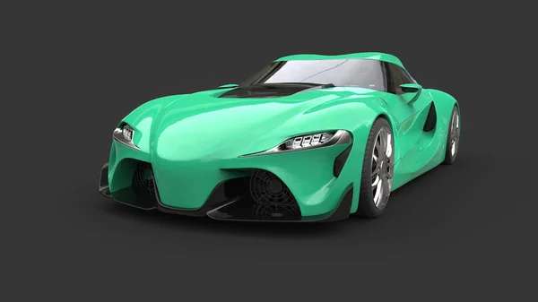 Fun Guppie Green Modern Sports Car — Stock Photo, Image