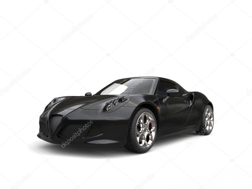 Black luxury sports car - studio shot
