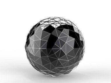 Siyah metal yapı Küre