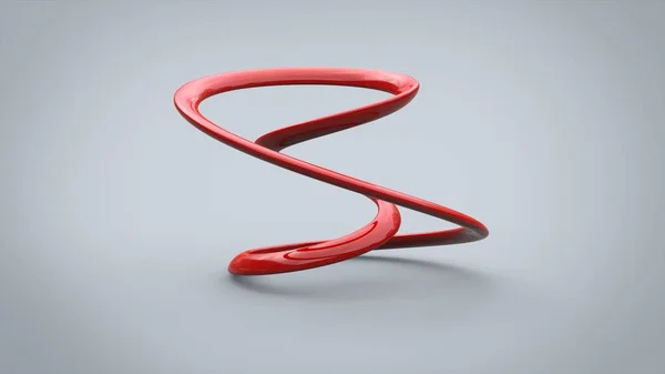 Червона полірована абстрактна мінімалістична скульптура — стокове фото