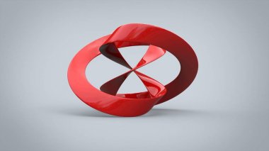 Soyut sanat heykel - kırmızı porselen