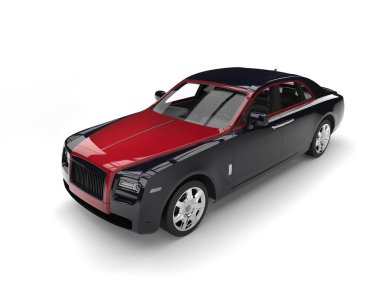 Siyah ve kırmızı lüks iş Sedan