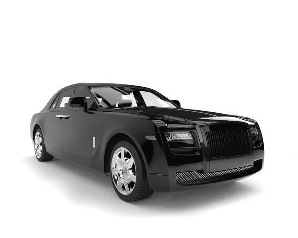 Jet black modern luxury business limousine — Stock Photo, Image