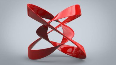 Kırmızı metal sanat heykel