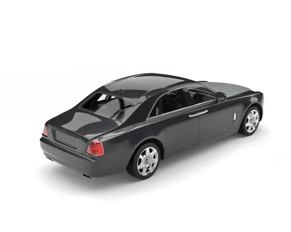 Темно-серый металл современного люксового автомобиля - вид сзади — стоковое фото