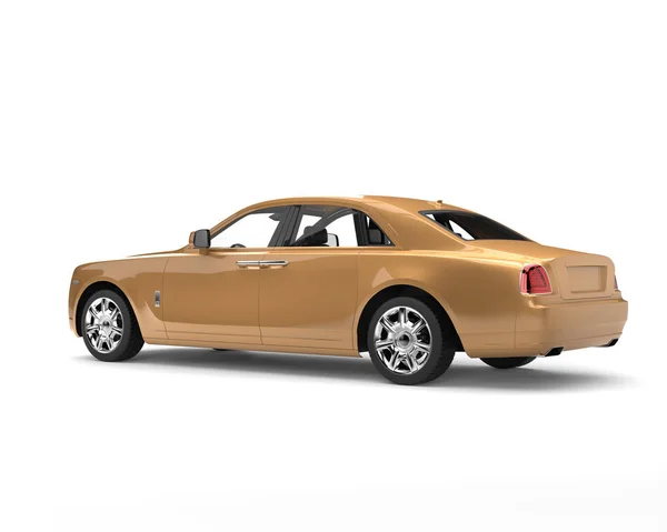 Gold-Metallic modernes Luxusauto - Rückseite — Stockfoto