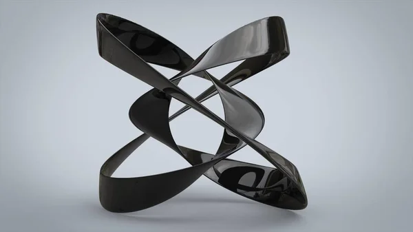 Escultura de cinta abstracta negra —  Fotos de Stock