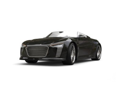 Jet siyah modern cabriolet süper araba - studio vurdu