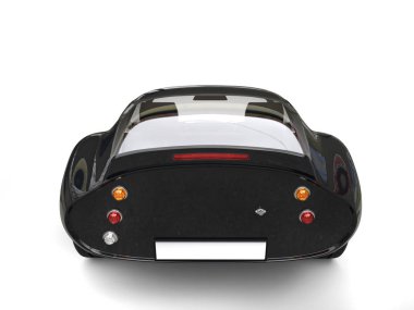 Jet siyah vintage yarış arabası - arkadan görünüm