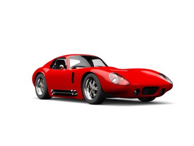 Canlı turuncu eski okul yarış arabası - güzellik vurdu