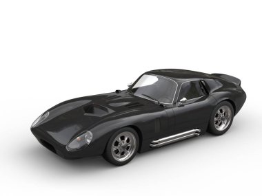 İnanılmaz koyu gri vintage yarış arabası