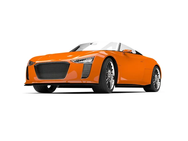 Narancssárga sütőtök modern cabriolet super sportkocsi - beauty shot — Stock Fotó