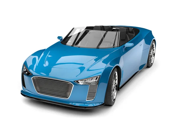 Szuper sportkocsi a Cerulean kék modern roadster — Stock Fotó