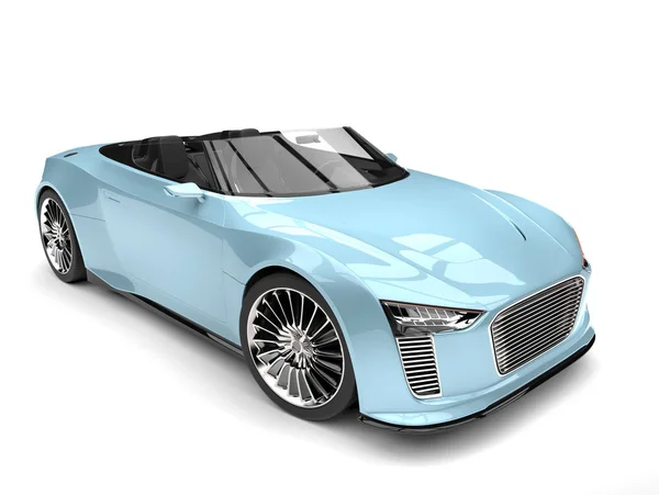 Friss levegő, kék modern roadster super sportkocsi — Stock Fotó