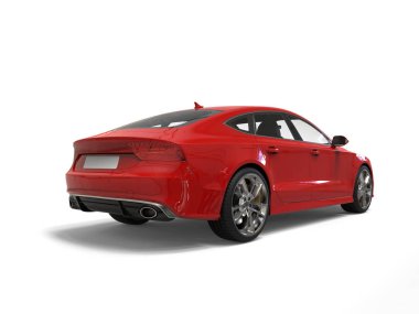 Sıcak kırmızı modern iş araba - dikiz