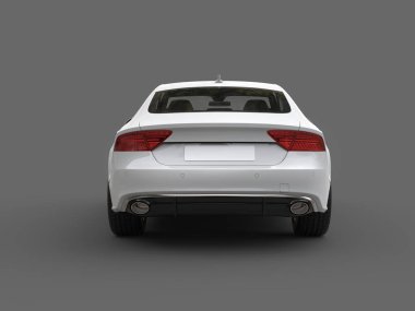 Temiz modern beyaz iş araba - arkadan görünüm