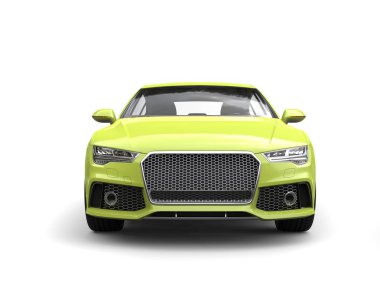 Lazer limon yeşil modern araba - Önden Görünüm