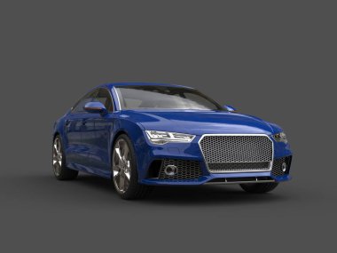 Parlak okyanus mavi modern iş araba