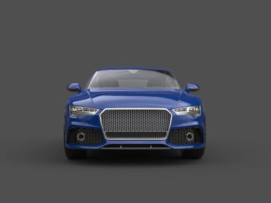 Parlak okyanus mavi modern iş araba - Önden Görünüm