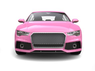 Şeker pembe modern iş araba - Önden Görünüm