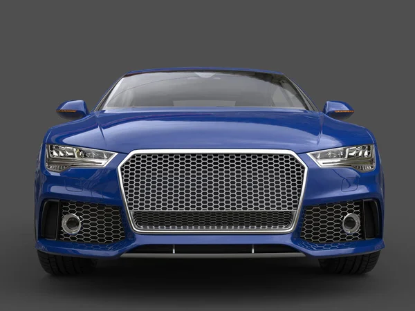 Parlak okyanus mavisi modern iş araba - Önden Görünüm - portre vurdu