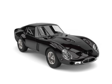 Süper jet siyah vintage yarış arabası - studio vurdu