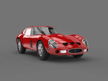 Öfke kırmızı vintage yarış arabası