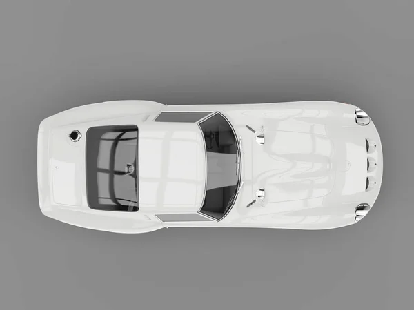 Базовый белый прохладно старинный спортивный автомобиль - вид сверху — стоковое фото