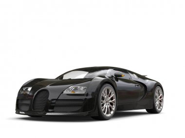 Modern jet siyah kavramı süper araba