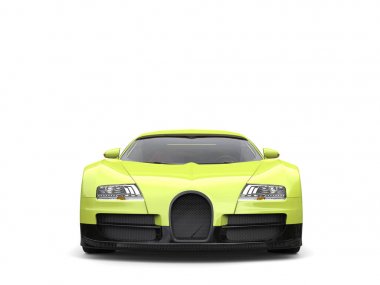 Elektrik yeşil modern lüks spor otomobil - Üstten Görünüm