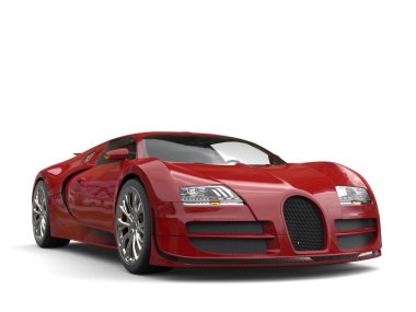 Kara ateş kırmızı modern süper spor otomobil