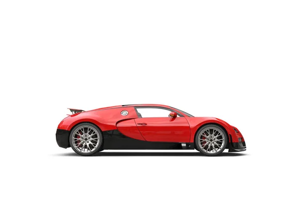 검정과 빨강 현대 멋진 supercar-사이드 보기 — 스톡 사진
