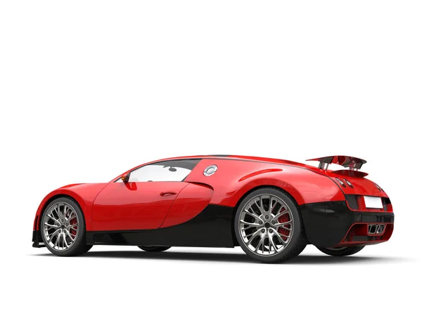 Svarta och röda moderna awesome superbil - skönhet skott — Stockfoto