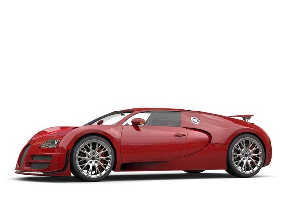 Fogo escuro vermelho moderno super carro desportivo - estúdio tiro — Fotografia de Stock