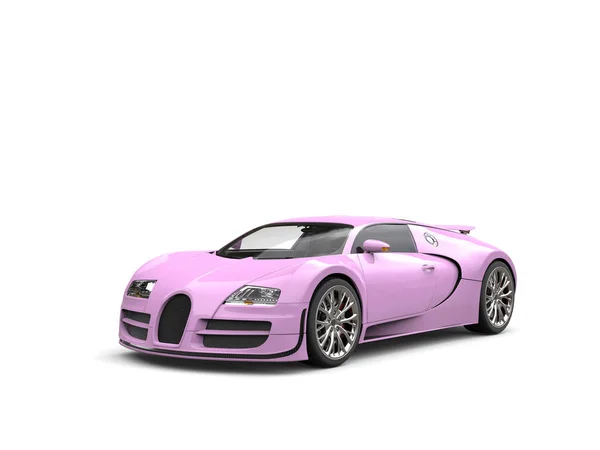 Рожеві фламінго сучасного супер спортивний автомобіль - студія постріл — стокове фото