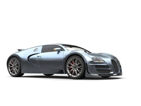 Prata azul luxo moderno super carro esporte — Fotografia de Stock