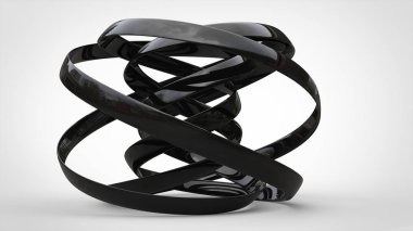 Siyah modern soyut sanat formu