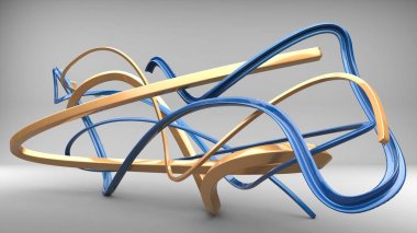 -Mavi ve altın modern sanat soyut illüstrasyon