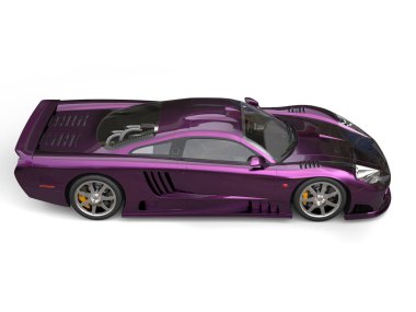 Metalik mor modern yarış arabası