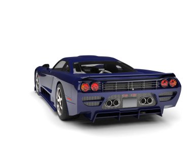 Derin mavi modern süper spor araba - kuyruk görünümü