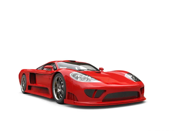 Fiery rojo moderno super coche de carreras — Foto de Stock