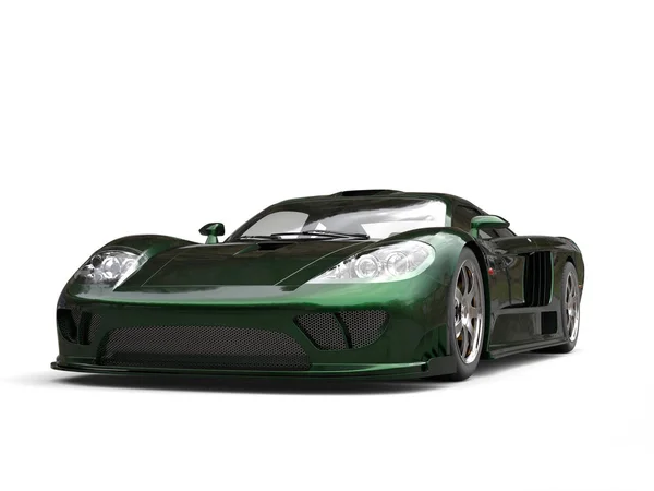 Εντυπωσιακό μεταλλικό σκούρο πράσινο σύγχρονο σούπερ αυτοκίνητο — Φωτογραφία Αρχείου